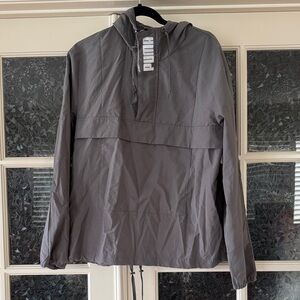 PUMA Charcoal Hooded Windbreaker